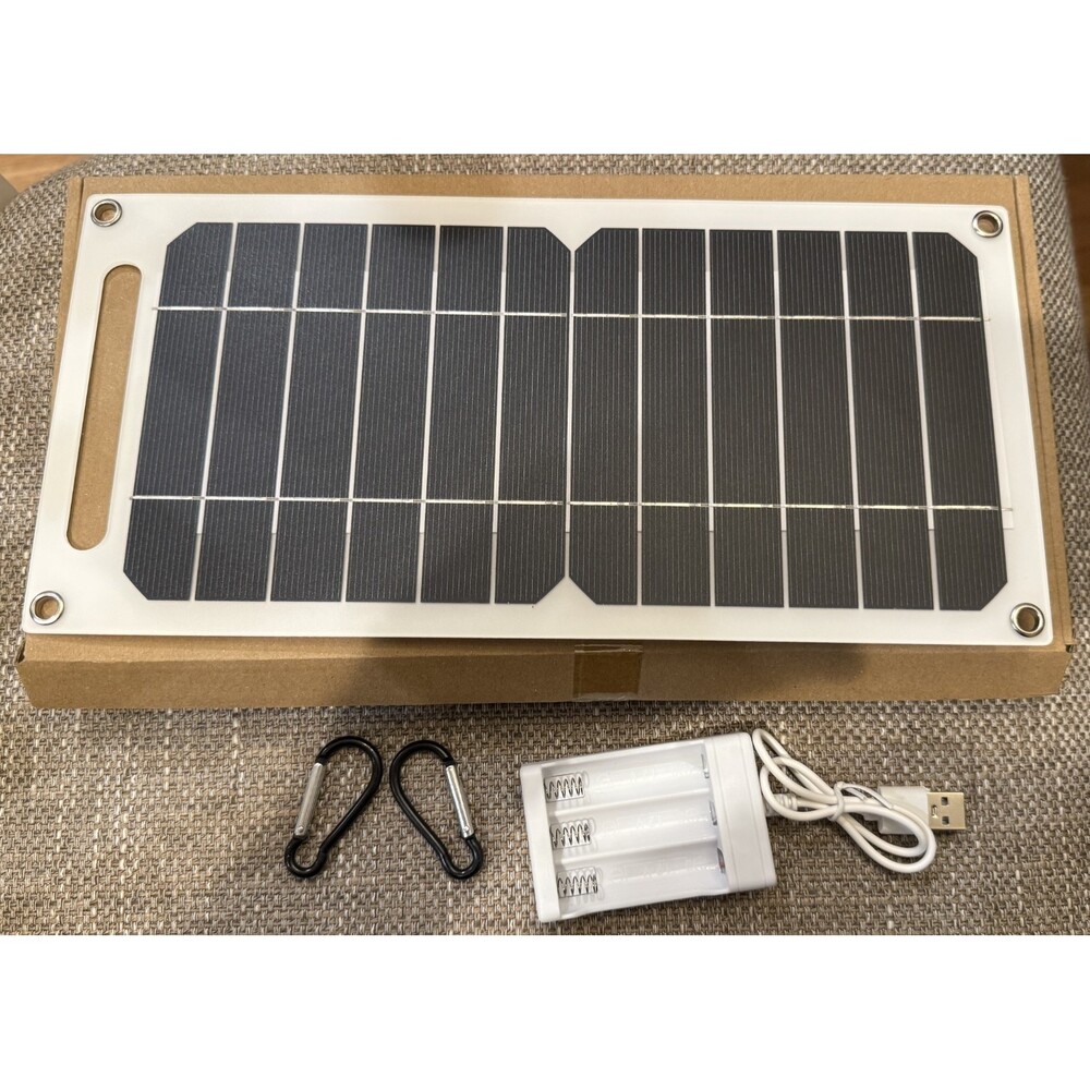 New Rechargeable Battery Solar Panel 5 DC Power USB
